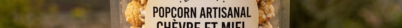 Popcorn Artisanal : Chèvre Sec et Miel de l'Anjou L'audace d'un terroir, le craquant d'un savoir-faire.