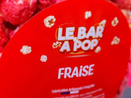 Pop-corn "Arôme naturel de FRAISE" - Pot de 100g