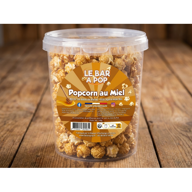 Pop-corn au caramel de "MIEL"  - Pot de 100g