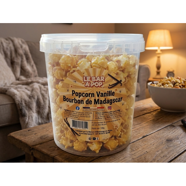 Pop-corn "VANILLE BOURBON DE MADAGASCAR"  - Pot de 100g