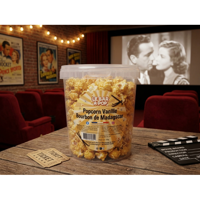Pop-corn "VANILLE BOURBON DE MADAGASCAR"  - Pot de 100g